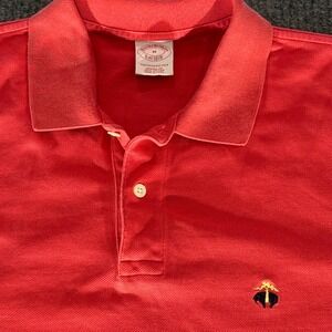 Brooks Brothers Men M Performance Polo‎ Shirt Golf Casual Short Sleeve Coral